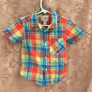 Children’s place plaid button up shirt